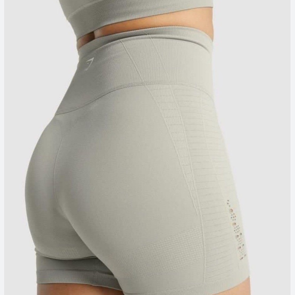 Gymshark Energy Seamless Shorts - Light Grey. Only Worn Once!